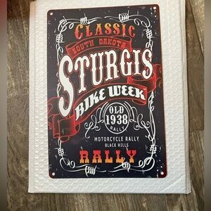 Classic Sturgis Bike Week Metal Sign. 12”x8”